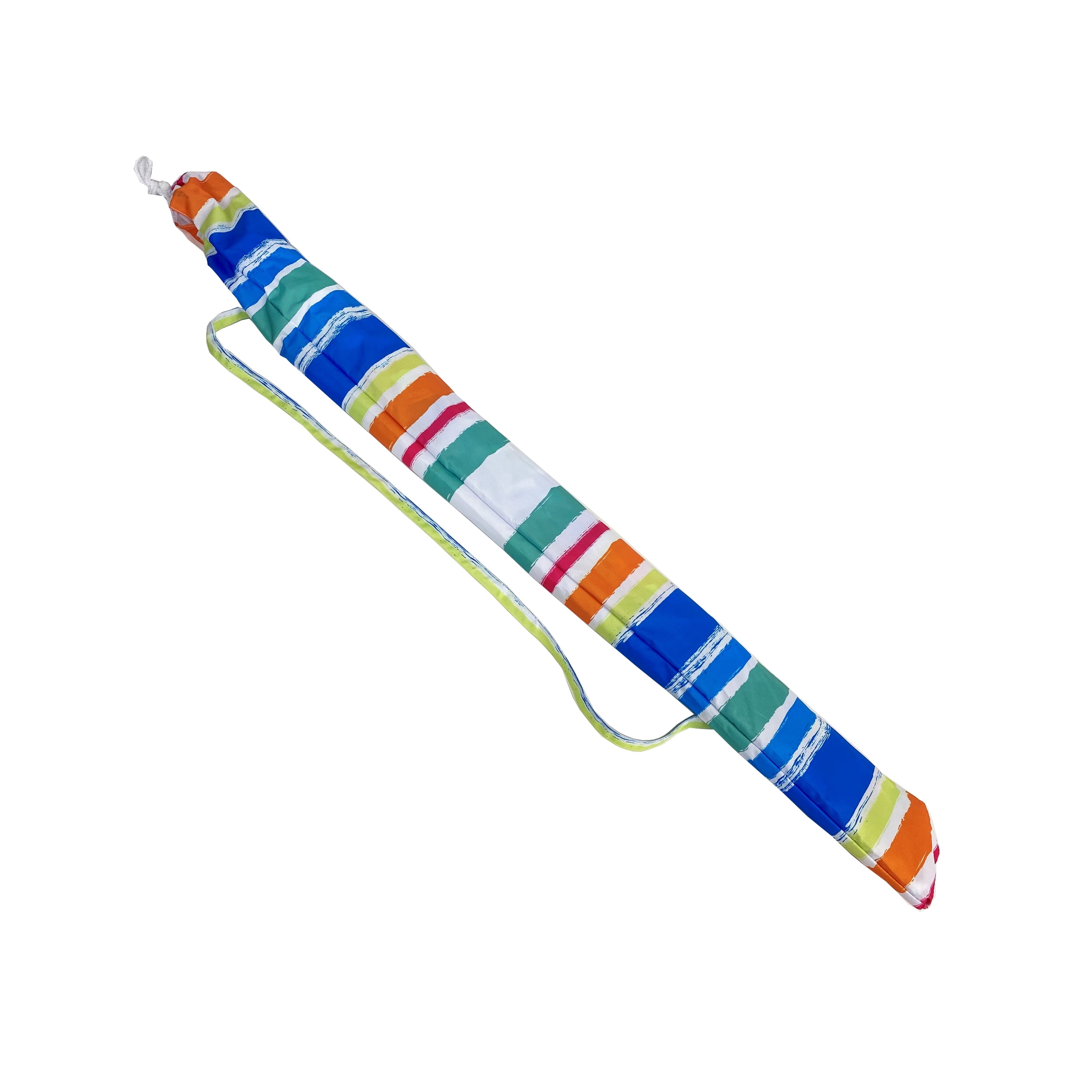 DestinationGear 7 ft Multi-Color Striped Beach Umbrella, UV Resistant