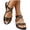 Black, variant on Women's Cross Strap Flat Sandals, Elastic Ankle Strap Open Toe Summer Shoes, Black Beige White Brown