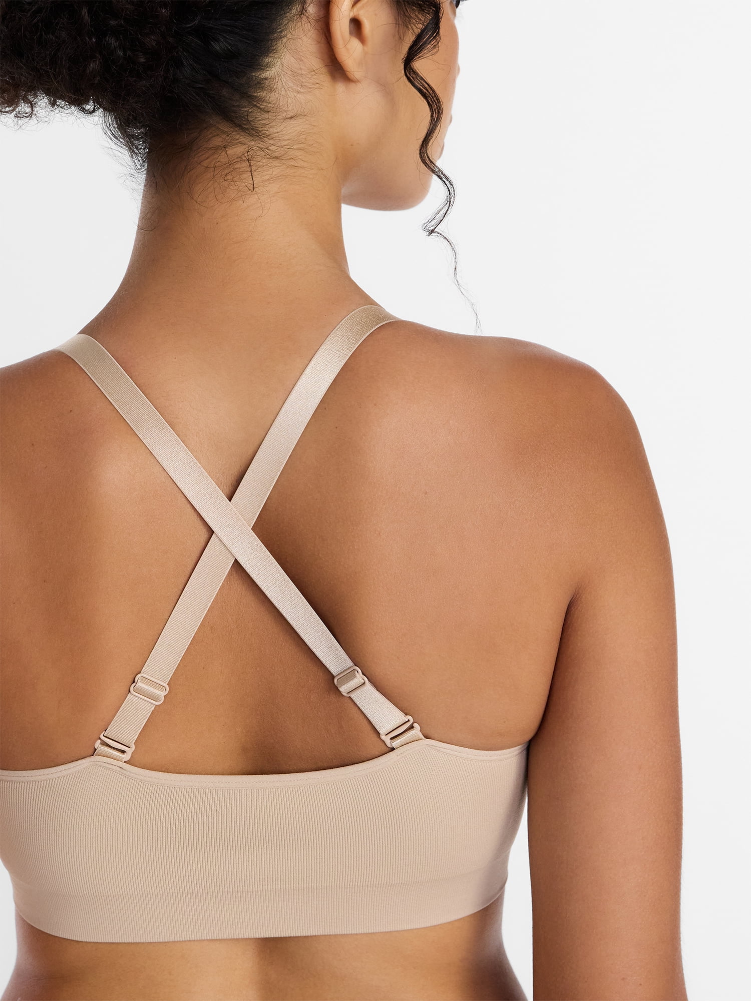 Joyspun Women’s Seamless Plunge Pullover Bralette, Sizes S-XXXL