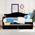 thumbnail image 2 of Aukfa Solid Wood Daybed with Storage Drawers, Twin Bed Frame - Espresso, 2 of 8