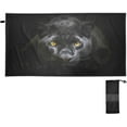 thumbnail image 2 of Coolnut Fierce Black Panther Beach Towel Soft Absorbent Quick Dry Sand Free Lightweight Polyester Camping Towels for Beach Travel Swim 30x60 in Wash cloth, 2 of 7