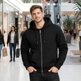 thumbnail image 4 of BILLIONHATS 24 Pack Wholesale Full Zip Hoodies ASSORTED MIXED SIZES, Bulk Cotton Fleece Zippered Sweatshirts for Men & Women, Shelter Donation, Shelters, Hoodie Case Black Color, 4 of 5