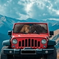 thumbnail image 3 of Yuyamidu Horse Windshield Sun Shade for Jeep Wrangler JL 2/4 Door, Foldable Front Window Sunshade for 2024 2025 Jeep Wrangler 4XE, 3 of 7