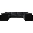 thumbnail image 2 of Meridian Furniture Jacob Black Velvet Modular Sectional, 2 of 11
