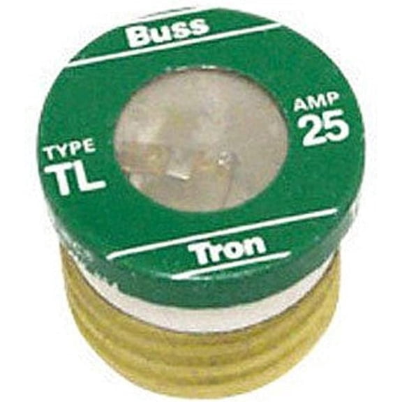 Bussmann TL-25PK4 25 Amp Time Delay, Loaded Link Edison Base Plug Fuse, 125V UL Listed, 4-Pack