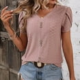 thumbnail image 2 of T Shirts For Women Women's Fashion Casual Spring And Summer Short Sleeve V-Neck Blouses &, 2 of 4