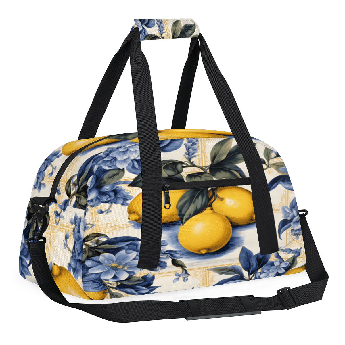 Herdesigns Lemon Sports Duffle Bag for Women & Men, Vintage Lemon Gym Bag Dance Bag Overnight Bag Carry On Weekender Travel Bag