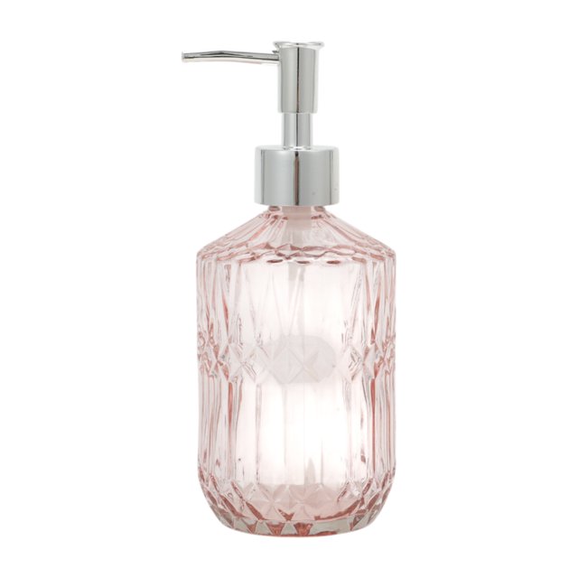 Dispensador de Jabón de Grano de Bambú de Fondo Redondo Único Bargains 13.53oz Rosa Tono Plateado