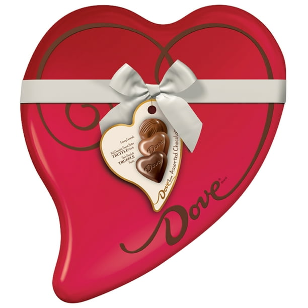 Mars Dove Valentine's Day Assorted Chocolate Candy in Heart Shaped Tin