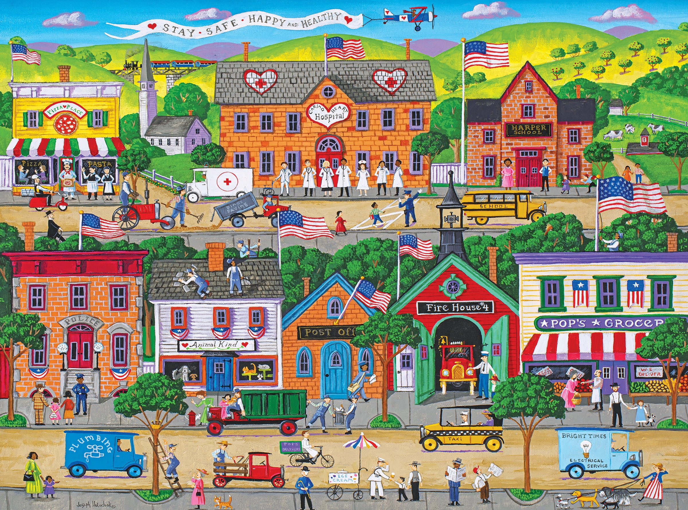 Cra-Z-Art Puzzle Collector 1000-Piece Hometown Heroes Jigsaw Puzzle