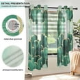 thumbnail image 4 of Green Clover Organic Material Wind Semi Sheer Curtains for Living Room Bedroom Set of 2 Insulated Window Drapes, 4 of 6