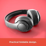 RadioShack Bluetooth Headphones – 40mm Drivers, 30-Hour Playtime, Bluetooth 5.4, Built-In Microphone, Foldable Design, Sleek Silver