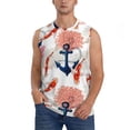 thumbnail image 1 of Fotbe Koi Fish And Corals Men's Camiseta sin Mangas Estampada para Hombres, Playera Casual para Gimnasio, Entrenamiento, Playa-Large, 1 of 7
