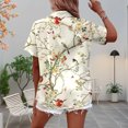 thumbnail image 5 of jowamay Womens Hawaiian Shirt Bird Floral Casual Lapel Short Sleeve Button Up Summer Tropical Shirts for Vacation, 5 of 6