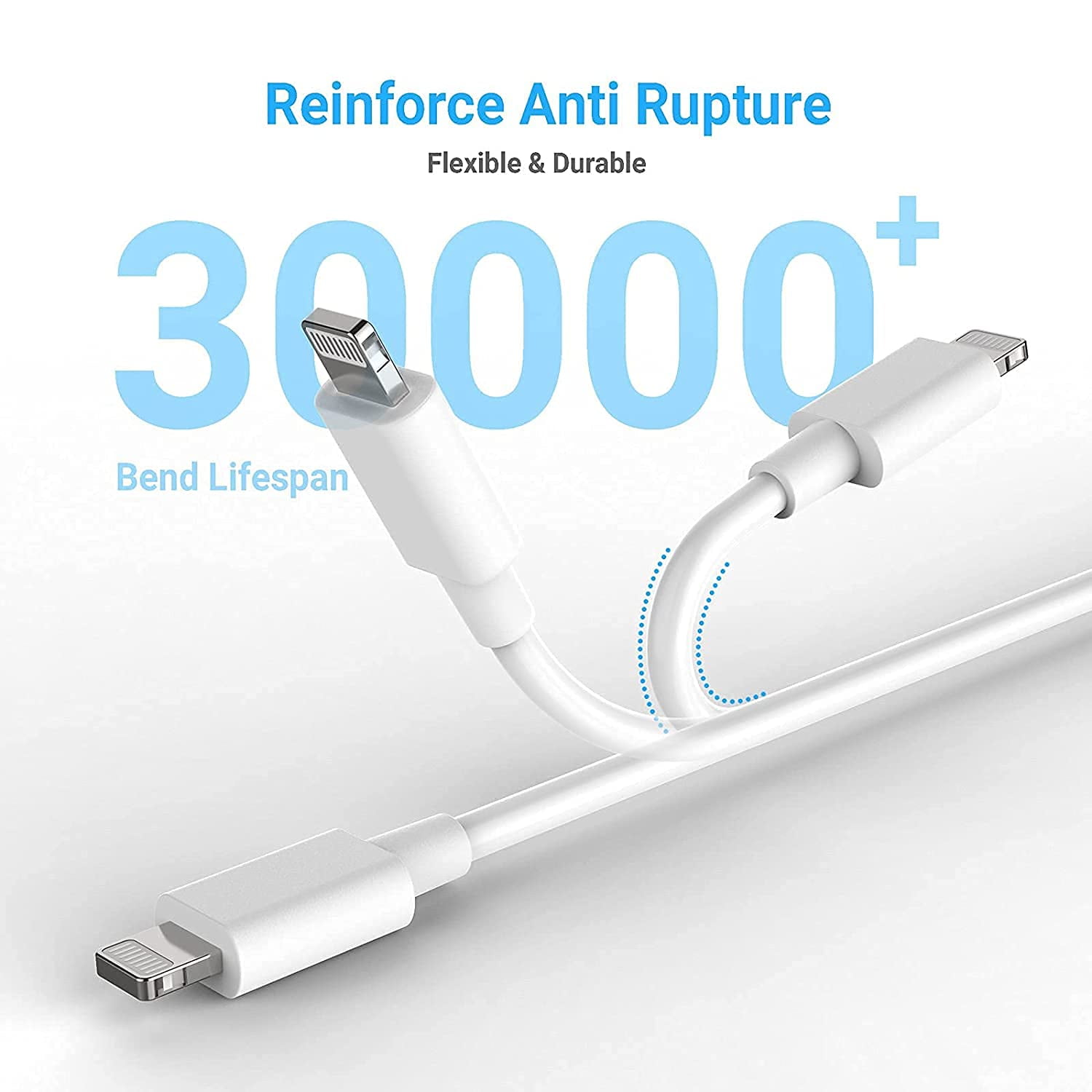 Abysssea 5' Lightning to USB Cable, White - Walmart.com Abysssea 5' Lightning to USB Cable, White - Walmart.com