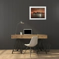 thumbnail image 3 of Frank, Assaf 14x12 White Modern Wood Framed Museum Art Print Titled - Lower Manhattan skyline in evening, New York, 3 of 4