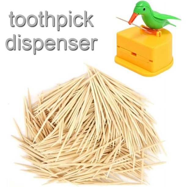 Distributeur De Cure-dents En Forme De Manchot - Mécanisme Poussoir, Plastique, Décoration Drôle