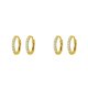 thumbnail image 3 of Minnieouse 2 uds pendientes de aro de acero inoxidable colgante de abalorio dorado joyería de boda señoras esposa presente de moda 2.0*10mm dorado 2piezas, 3 of 6