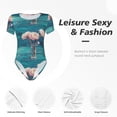 thumbnail image 6 of Fotbe Women Short Sleeve Bodysuit Round Neck Flowers In Glass Vase Bodysuit For Women Round Neck Scoop Neck Long Sleeve Stretch Tops Jumpsuit-X-Large, 6 of 9