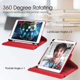 thumbnail image 5 of Étui Intelligent pour iPad Air 11-inch M2 2024/10.9 Air 5th Generation 2022/10.9 Air 4th 2020, Étui de Protection pour iPad Air 11 /Air 5 4 Gen - Rouge, 5 of 5