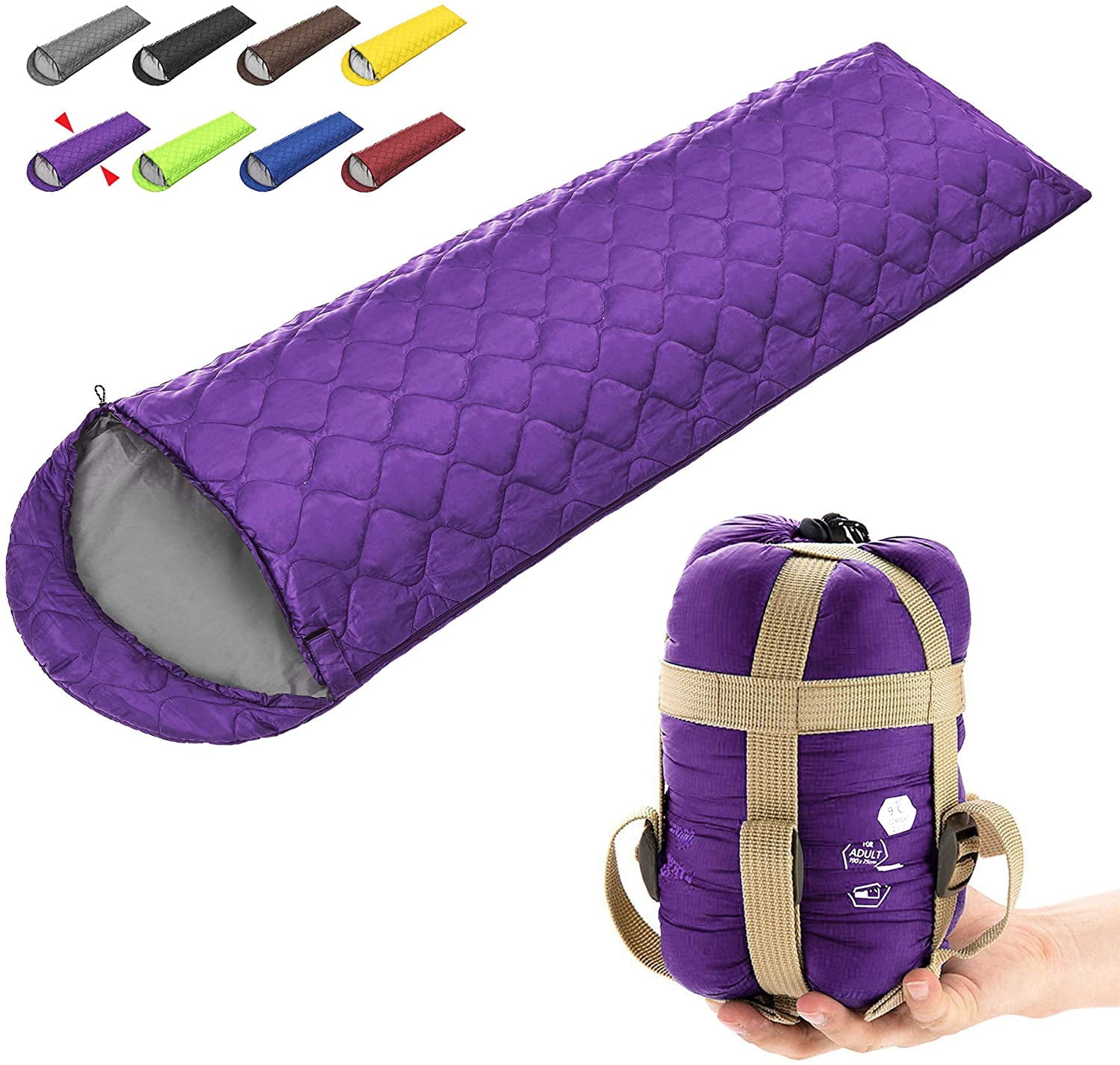 3-4 Season Single Sleeping Bags Rectangular Envelope Sleeping Bag For Kids Adult 
