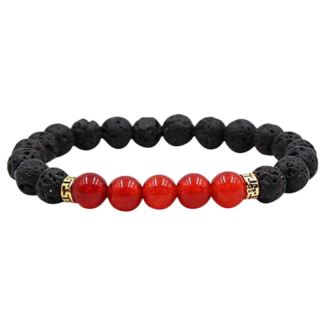 Xihbxyly Ofertas de iluminación Pulseras de moda unisex con terapias curativas, pulseras de cuentas de piedra con hebras elásticas