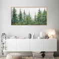 thumbnail image 6 of Large Forest Wall Art Framed Pine Tree Forest Wall Decor Abstract Green Wall Painting Modern Watercolor Landscape Canvas Wall Prints for Living Room Bedroom Office 20X40 In, 6 of 10