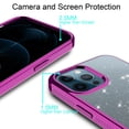 thumbnail image 5 of Crystal Bling Clear Case for iPhone 12 Pro Max 6.7" 2020,Allytech Slim TPU Back Luxury Sparkly Anti-Slip Shockproof Anti-Scratch Protective Girls Women Case for iPhone 12 Pro Max 2020(6.7 inch),Purple, 5 of 5