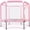 Pink, variant on 55" Kids Mini Trampoline with Safety Enclosure Net & Balls, Indoor & Outdoor Toddler Trampoline