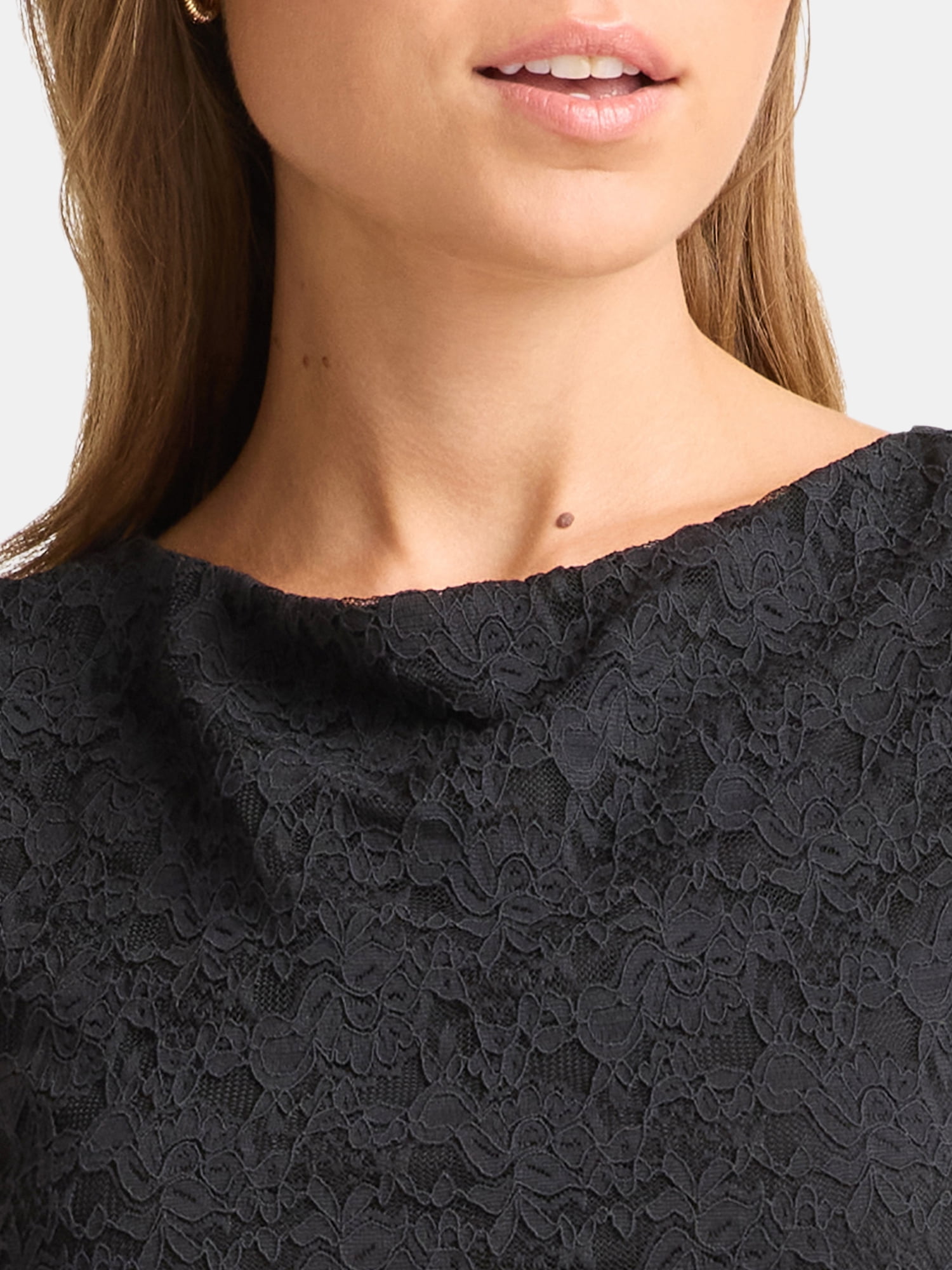 N♡　meltthelady \"llic tops\" black Madden NYC Women's Lace Top, Sizes XXS-XXL - Walmart.com