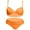 Orange, variant on High Waisted Bikini Women'S Solid Color Hot Spring Swimsuit Split Bikini Seaside Hard Bag Bikini Swimsuit,Yellow XL