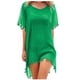 thumbnail image 2 of Ropa de playa para mujer Vestido de gasa con borlas Traje de baño Top a prueba de sol, Verde Eigraketly AP002175-03, 2 of 5