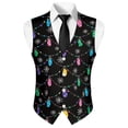 thumbnail image 4 of Uorisanigo Christmas Light Casual Vest for Men Size XL V Neck Men's Vests Dress Casual with Pockets Lightweight Waistcoat Vest Stylish for Prom, 4 of 7
