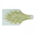 thumbnail image 1 of Mandala Cutting Board, Geometric Elements Vintage Vivid Motif Oriental Style, Decorative Tempered Glass Cutting and Serving Board, Wine Bottle Shape, Yellow and White, by Ambesonne, 1 of 1