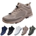 thumbnail image 2 of NOKIO Men Knit Walking Sneakers Breathable Wide Toe Athlet𝗂c Shoes with Adjustable Elastic Strap, Non-S𝗅ip Durab𝗅e Hiking Shoes Summer Lightweight Running Shoes for Back to College, 2 of 8