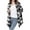Gray#, variant on BUIgtTklOP Women's Flannel Plaid Shacket Long Sleeve Button Down Chest Pocketed Shirts Jacket Coats