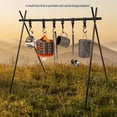 thumbnail image 2 of Estante de Almacenamiento Yuarrent para Acampar Colgador de Ropa Estante Colgante Herramientas Plegables Barbacoa Multifuncional Negro/L, 2 of 6