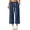 #02 Dark Blue 【Mix, Match & Rotate: Stock Up on Your Favorite Colors】, variant on Women's Straight Leg Jeans Elastic Waist Drawstring Regular Fit Casual Denim Trousers with Pockets | Denimuse,Black M