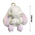 thumbnail image 3 of EGYMEN Adorable Bunny Keychain, Cute Imitation Mink Rabbit Pendant, Fashionable Doll Bag Charm, Whimsical Mini Plush Keyring Gift, 3 of 6