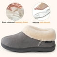 thumbnail image 7 of EverFoams Women's Micro Suede Cozy Memory Foam Winter Slippers with Fuzzy Faux Fur Collar and Indoor Outdoor Rubber Sole, 7 of 7