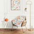 thumbnail image 4 of Fall Fuzzy Flannel Blanket 60 x 50 Inch Blue Orange Autumn Leaves Throw Blanket Watercolor Rustic Blanket for Thanksgiving Home Chair Sofa Couch Bed, 4 of 6