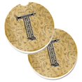 thumbnail image 1 of Carolines Treasures CJ2004-TCARC Ensemble d'Alphabet de l'Instrument de Musique Lettre T de 2 Porte-Gobelet, 1 of 1