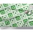 thumbnail image 3 of Soimoi Green Cotton Duck Fabric Diamond Tie-Dye Printed Fabric 1 Yard 44 Inch Wide, 3 of 3