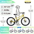 thumbnail image 3 of ICEELF 20 inch Kids Mountain Bike, 7-Speed Bicycle for Boys & Girls Ages 6-11, Carbon Steel Frame, Dual Disc Brakes, Multi Color, 3 of 8
