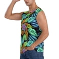 thumbnail image 3 of Bixox Men's Hippie Style Printed Shirt Sleeveless Fitness Tank Top-Medium, 3 of 7