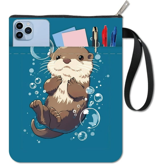 Cartoon Mizuse Book Sleeve Cute Protector with Zipper Waterproof Canvas Pouch Double-Sided Covers for Book Lovers Hardcover Notebook Bible Journal Textbooks Paperbacks Student 11 x 8.66 Inch colorful