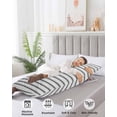 thumbnail image 4 of Black Striped Body Pillow Covers, Black White Stripes Farmhouse Soft Bed Throw Pillowcases Breathable Cooling Long Lumbar Body Pillow Sham Cover for Bed Sofa 20''x54'', 4 of 7