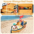thumbnail image 7 of YYAo Children Outdoor Sand Box, Kids Large Sandbox, Kids Pirate Boat Wooden Sandbox Children Outdoor Playset, 7 of 7