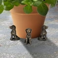 thumbnail image 2 of Statue de Chien Support de Pot de Fleurs en Résine Respirant Outil de Jardin Design Animal pour Famille, 2 of 10