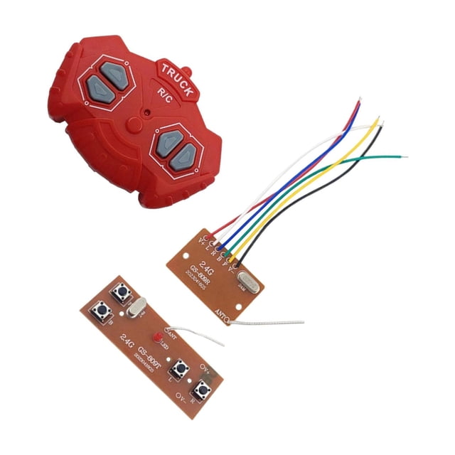 bedienty Receiver Board With RC Remote Transmitters Board For 4CH Remote Control Car Hobbyists And DIYers 1 Control red 9.7x7.1cm